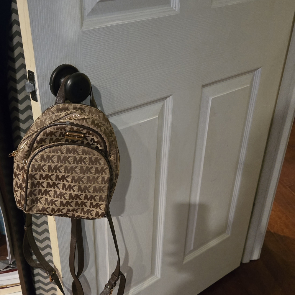 Michael Kors Tan Logo Backpack